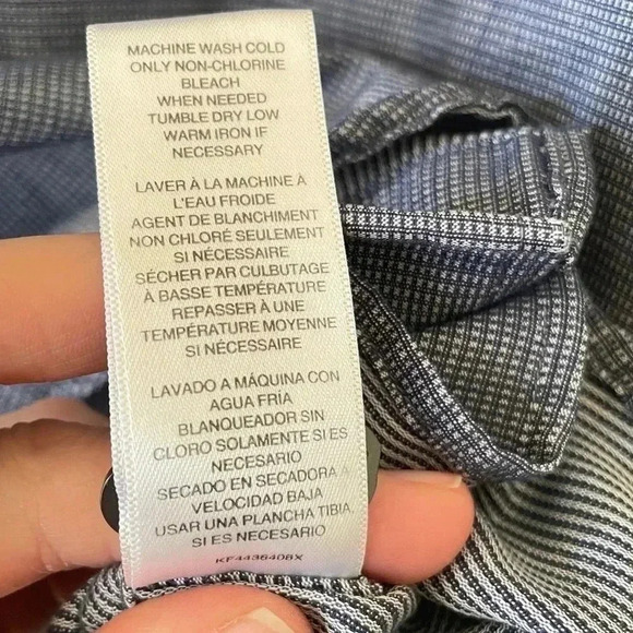 Michael Kors Gray/Blue Men’s Button Down Shirt SZ S - Picture 6 of 8
